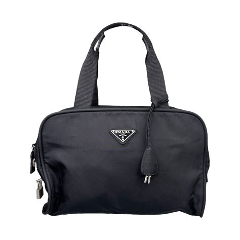 PRADA Nylon Zip Tote Bag Black 1479311 